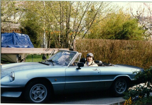 Gnter Ulrich mit seinem Alfa Romeo Spider 2.0 (1985)